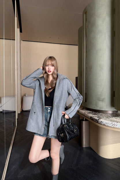 CD NEW drawstring hooded jacket