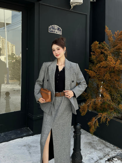 Brun' NEW houndstooth blazer