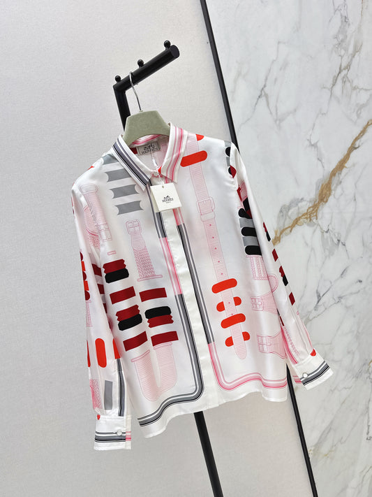 Herm NEW print silk shirts