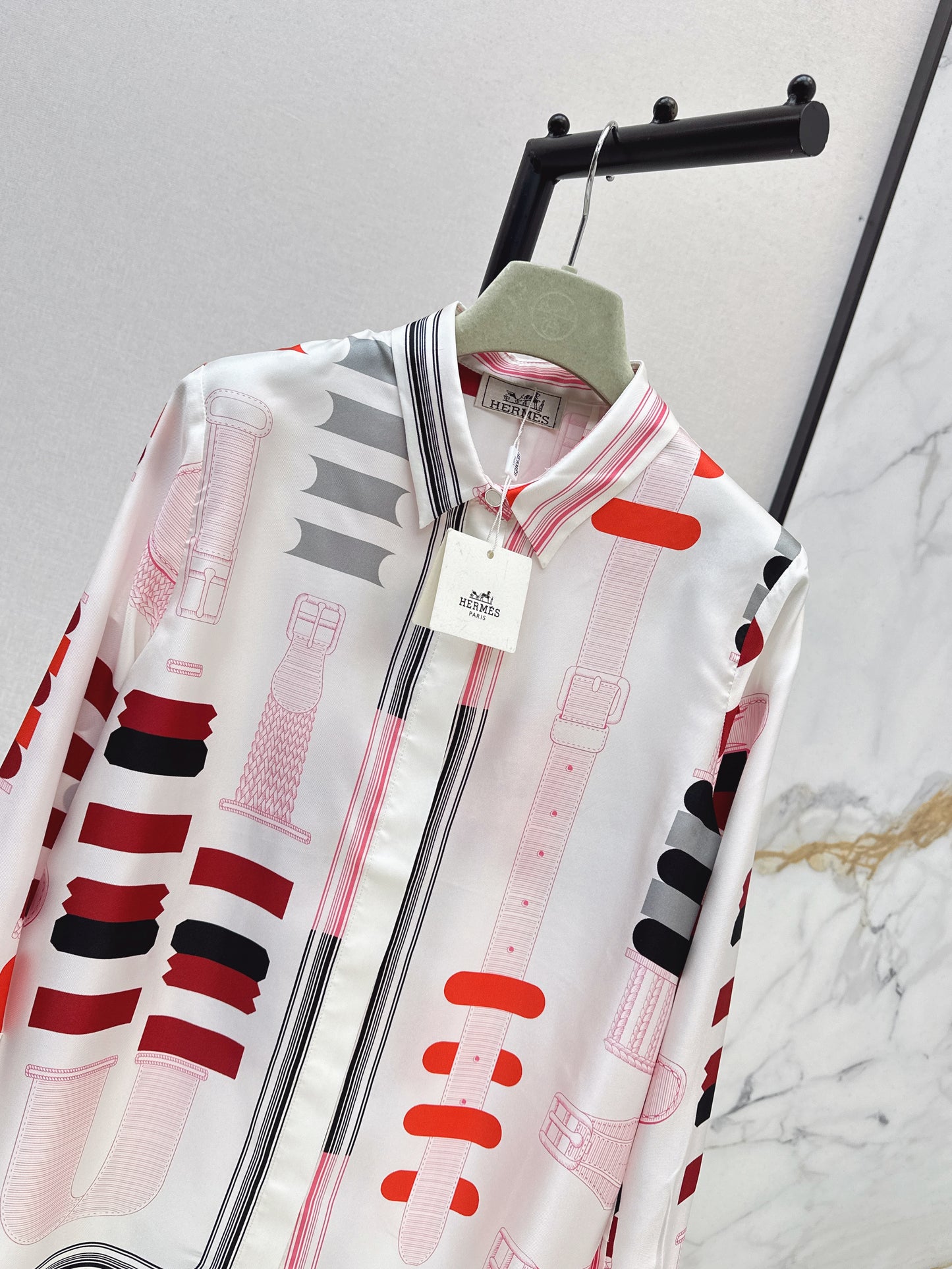 Herm NEW print silk shirts