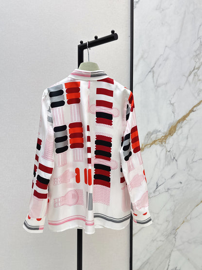 Herm NEW print silk shirts