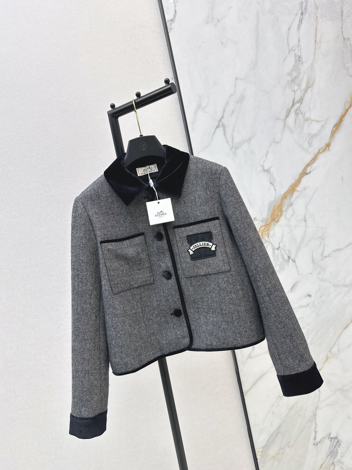 Herm NEW contract velvet jacket