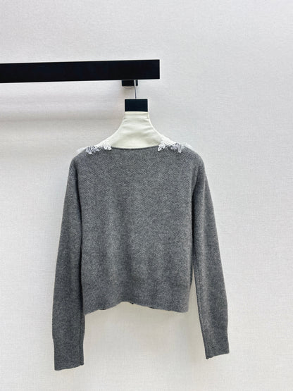 Es NEW Lace-paneled cardigan