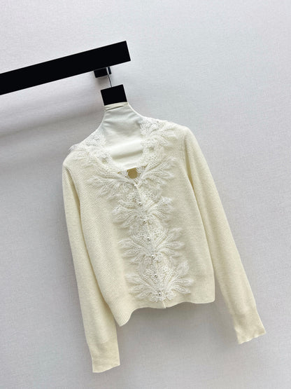 Es NEW Lace-paneled cardigan