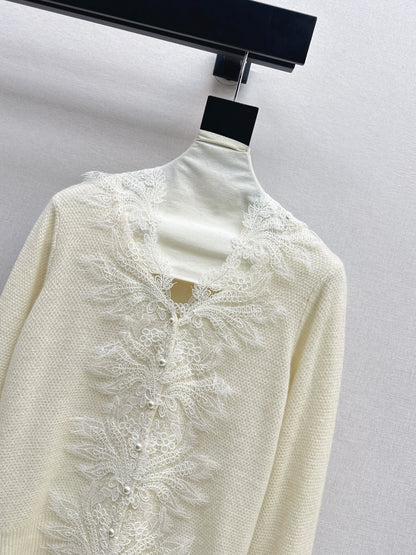 Es NEW Lace-paneled cardigan