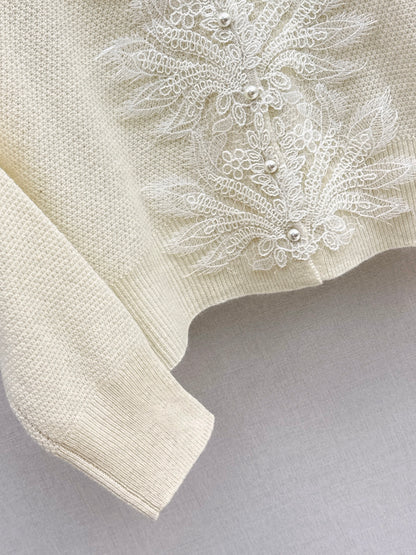 Es NEW Lace-paneled cardigan
