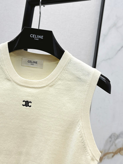 Celi NEW embroidered sleeveless vest