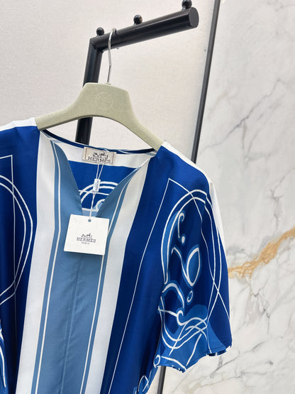 Herm NEW print silk dress