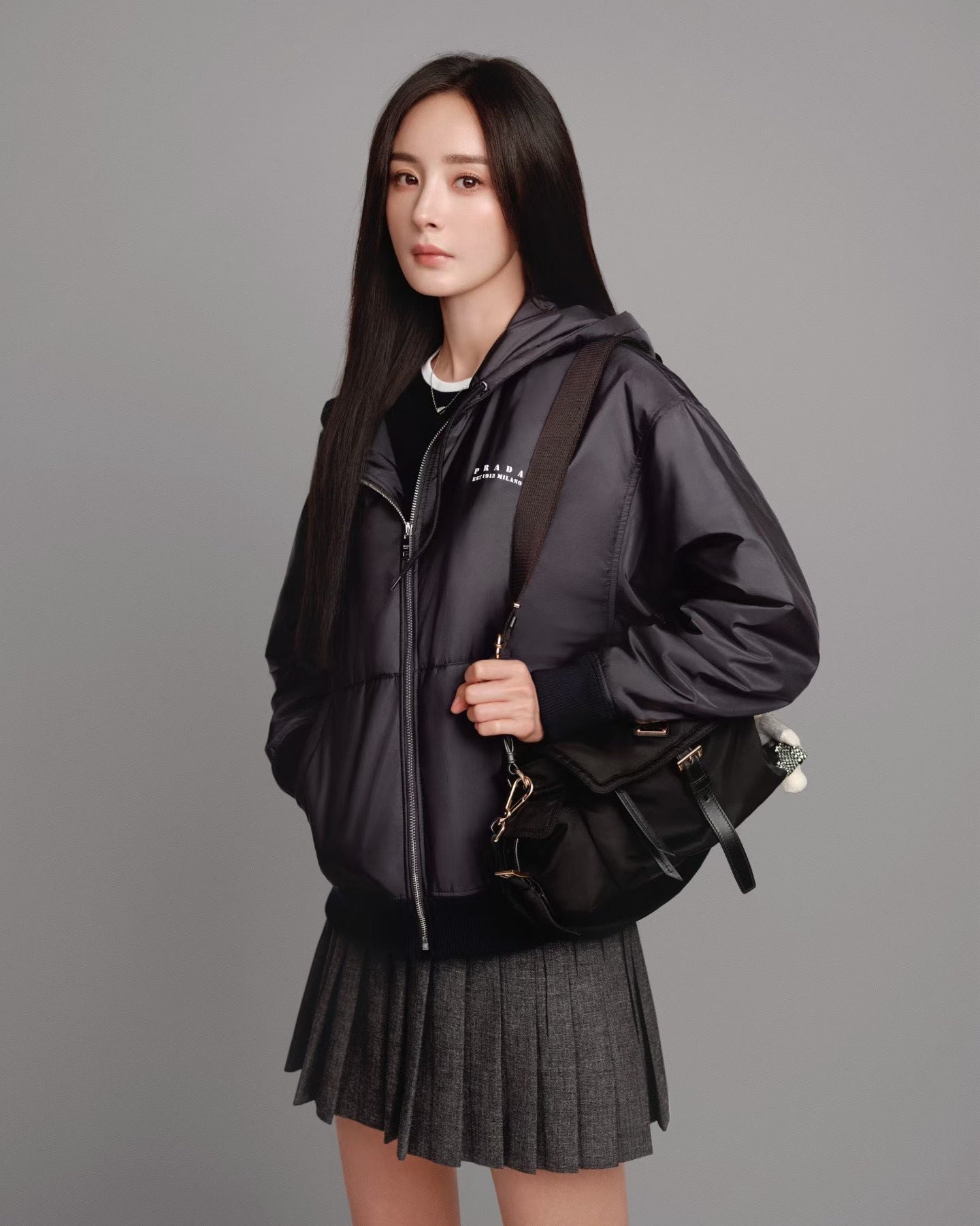 Pra NEW drawstring padded jacket