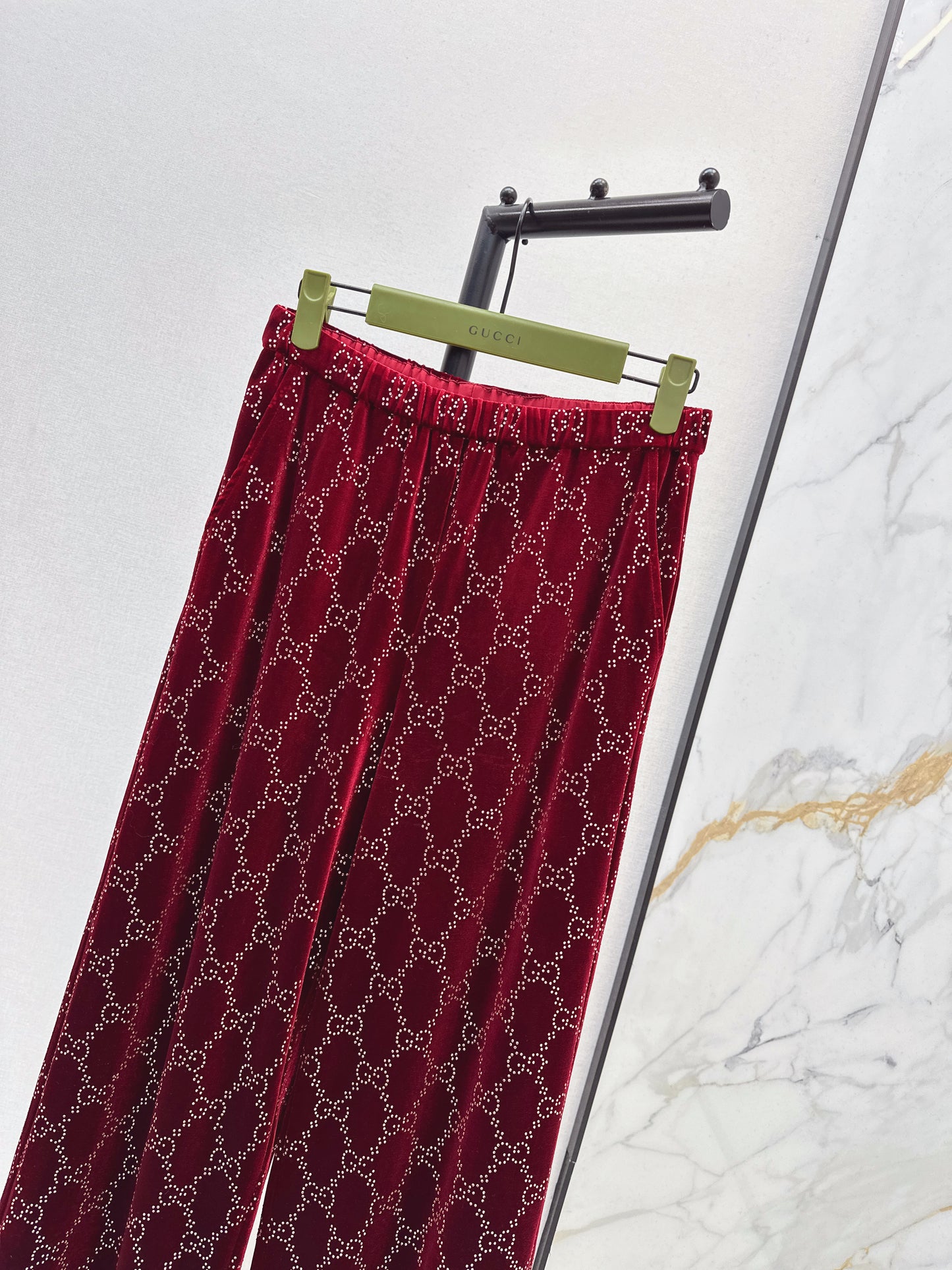 Guc NEW rhinestone suit pants