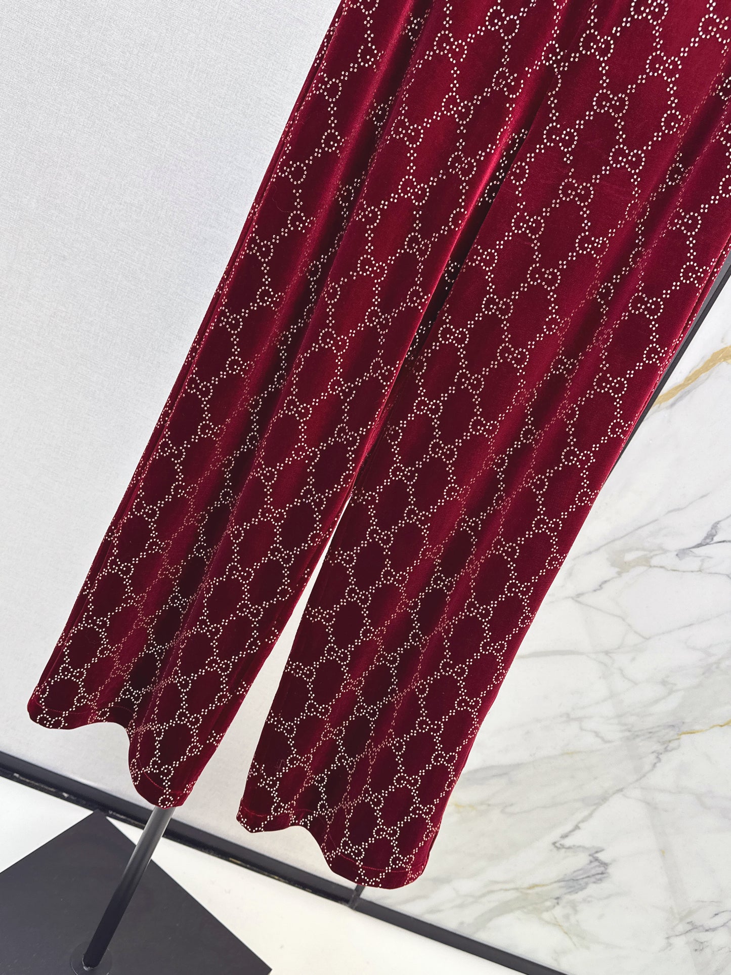 Guc NEW rhinestone suit pants