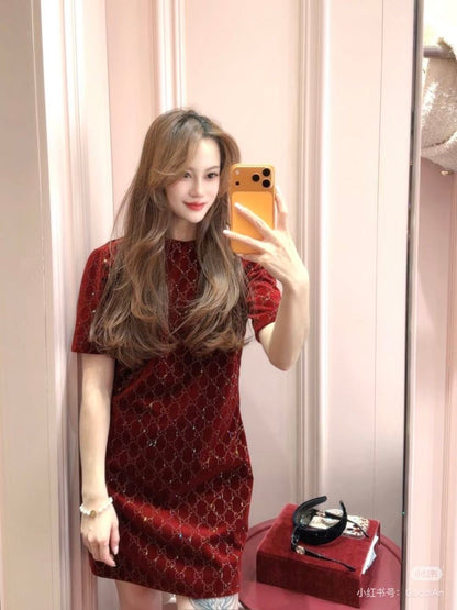 Guc NEW rhinestone dress