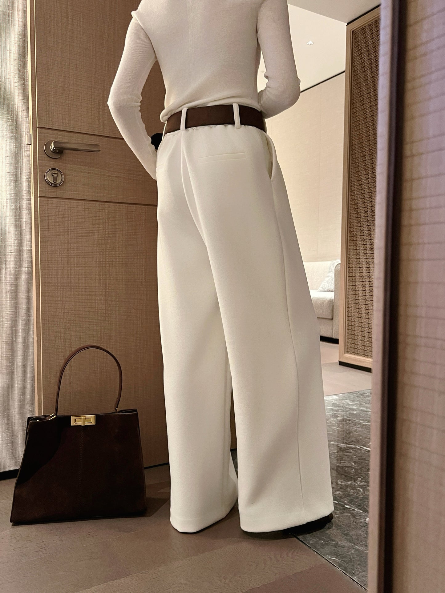 Ral NEW straight pants with belted