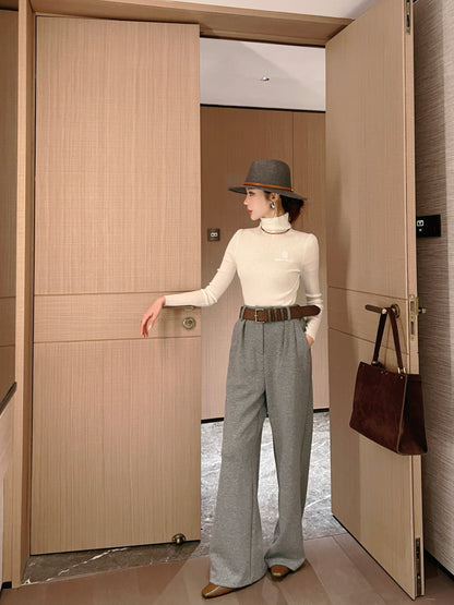 Ral NEW straight pants with belted