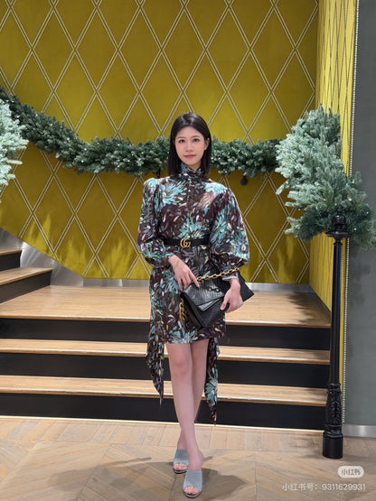 Guc NEW 3d floral print dress