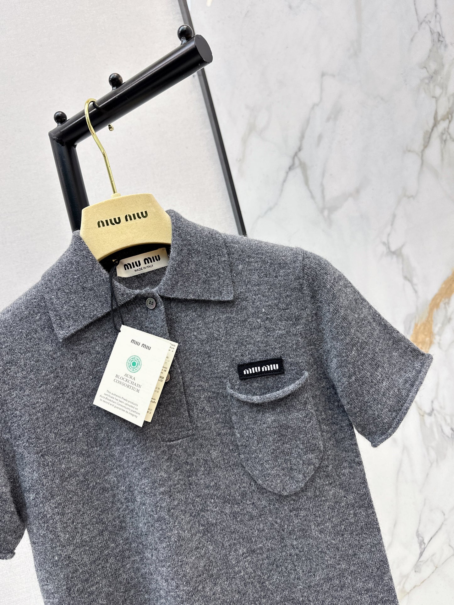 Miu NEW Polo knit shirt