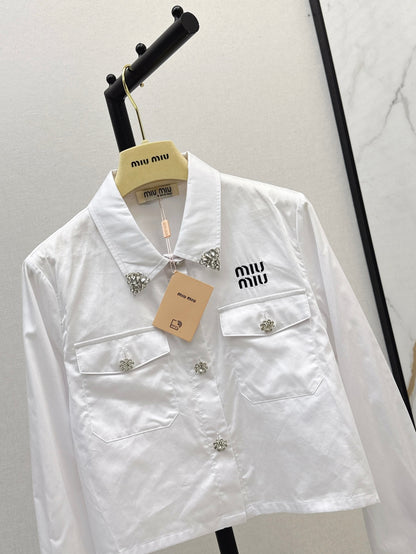 Miu NEW rhinestones shirts