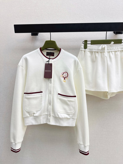 Guc NEW Cardigan shorts set