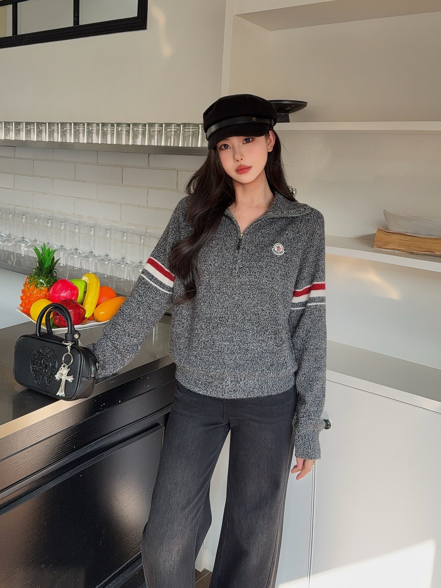 Monc NEW zip-up sweater