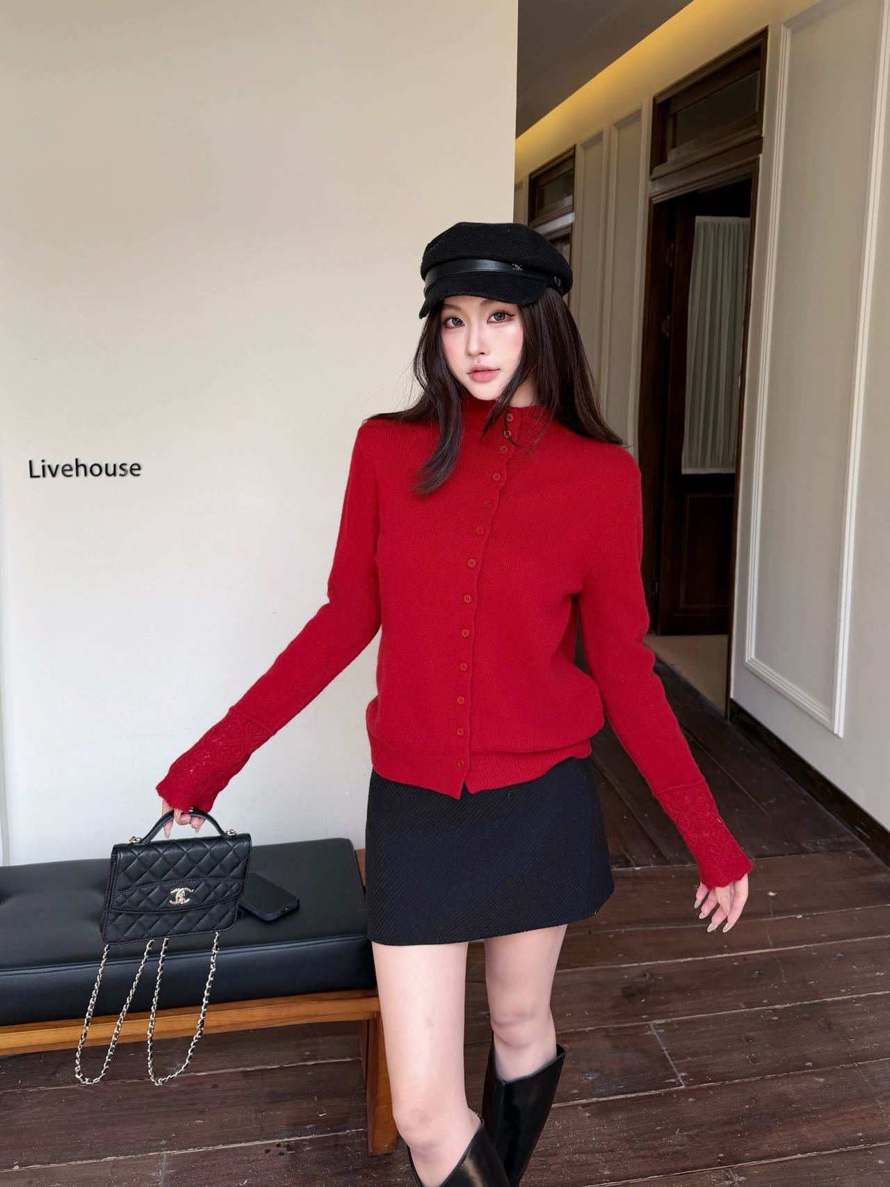 Chol NEW high neck cardigan