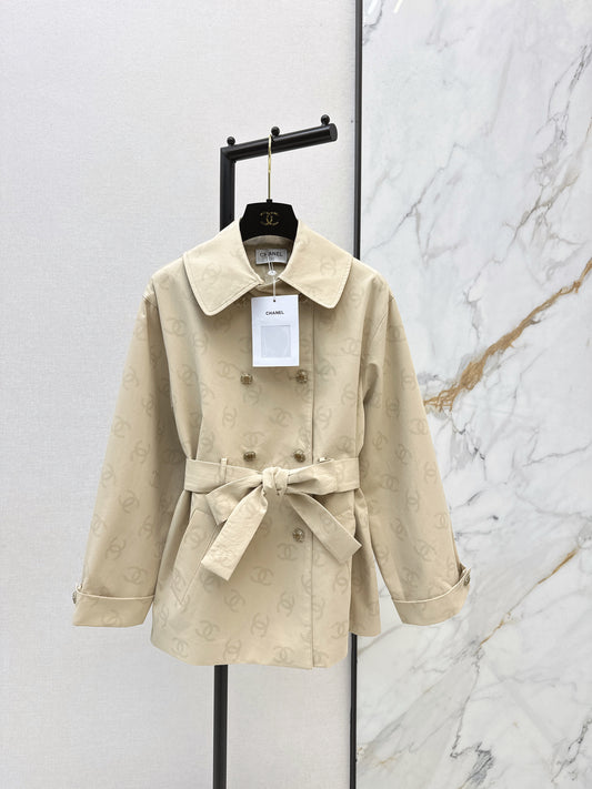 Chan NEW jacquard trench coat