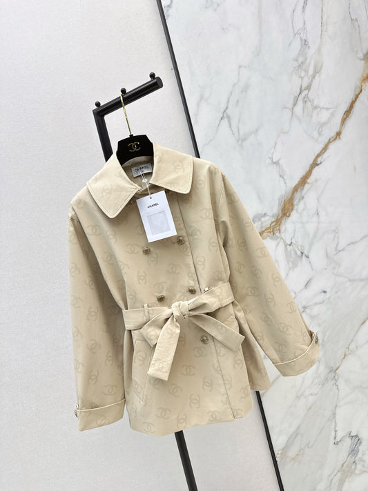Chan NEW jacquard trench coat
