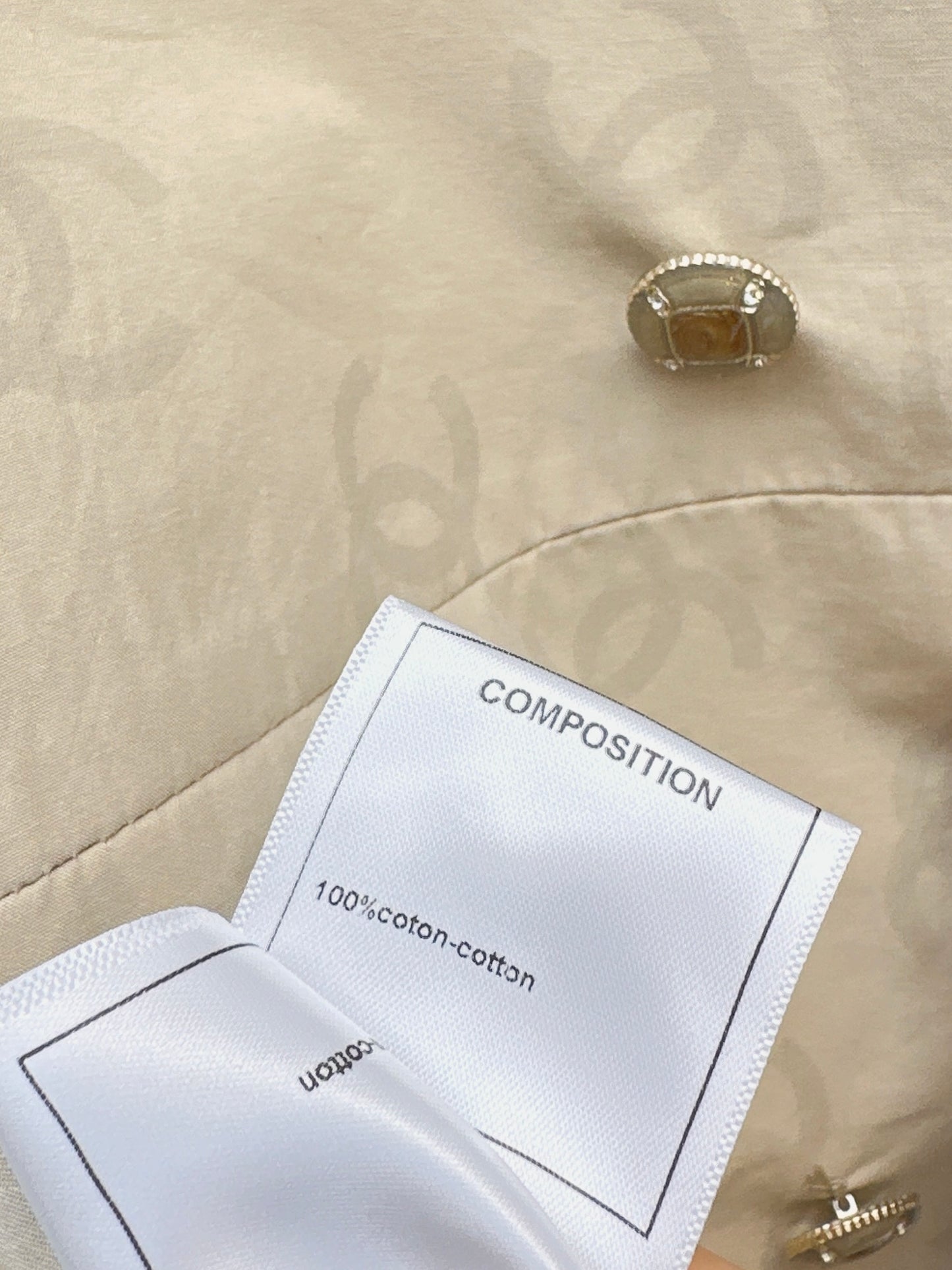 Chan NEW jacquard trench coat