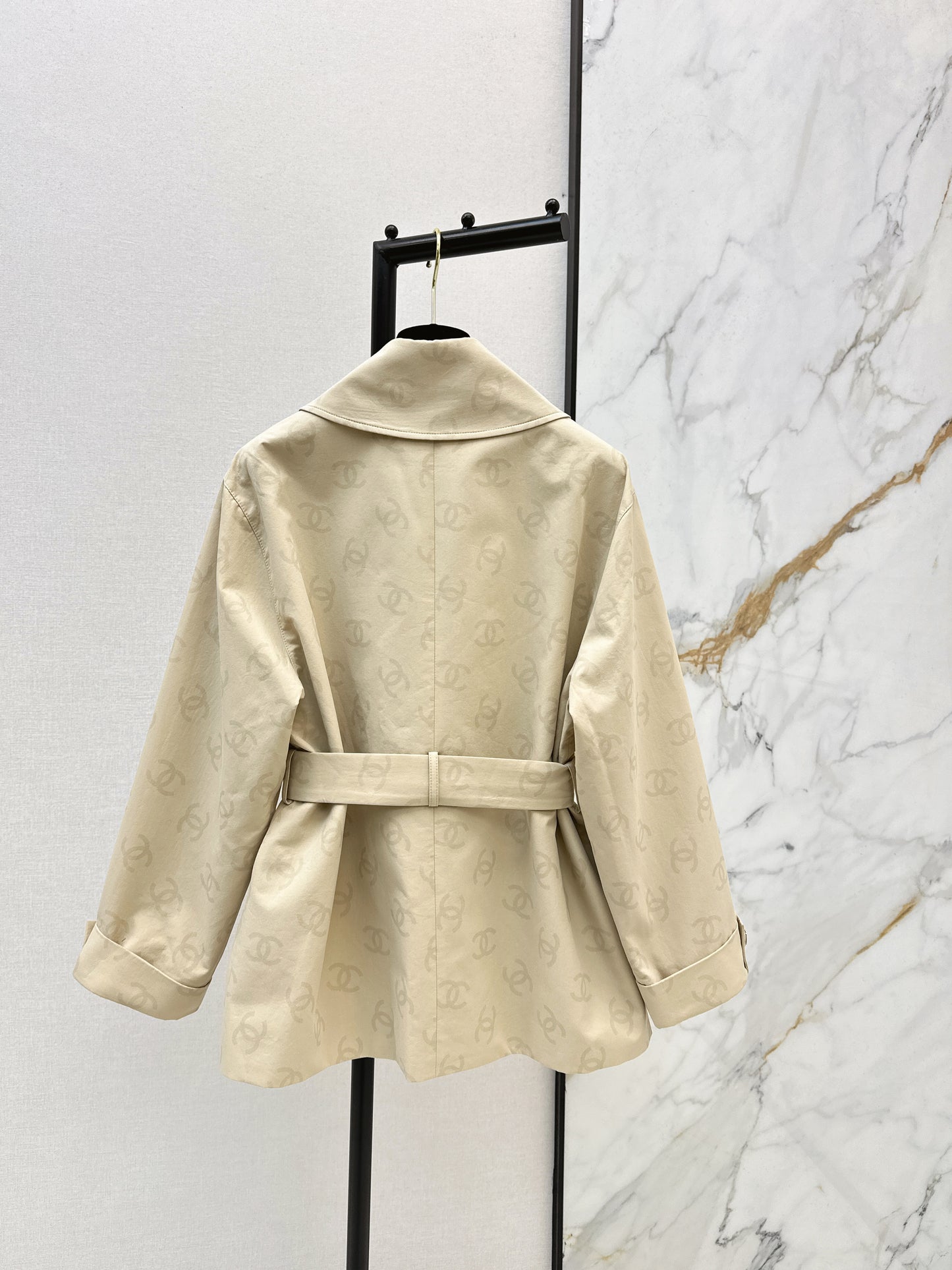 Chan NEW jacquard trench coat