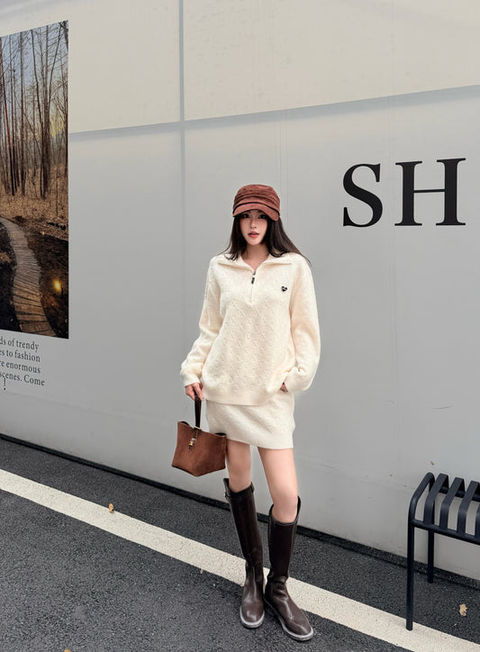 Miu NEW Jacquard knit suit