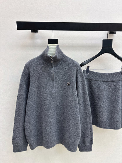 Miu NEW Jacquard knit suit