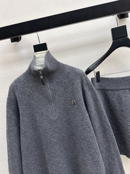 Miu NEW Jacquard knit suit