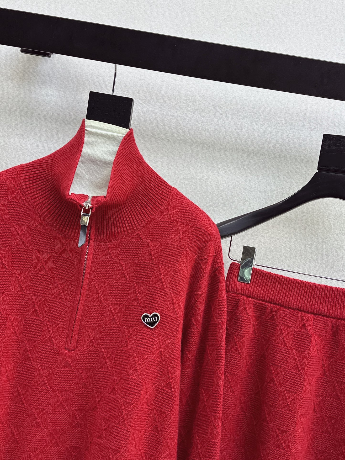 Miu NEW Jacquard knit suit