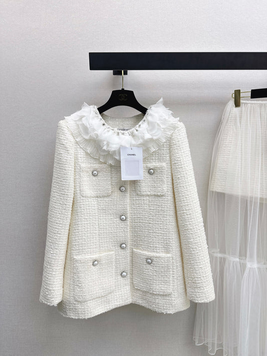 Chan NEW layered ruffle collar jacket