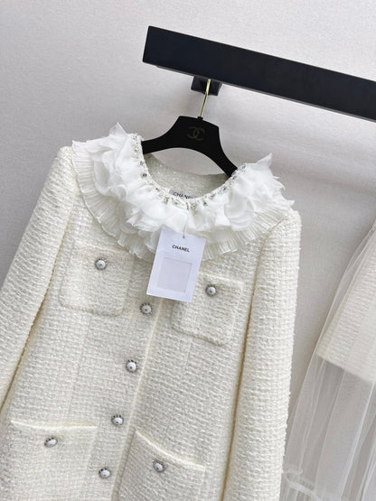 Chan NEW layered ruffle collar jacket