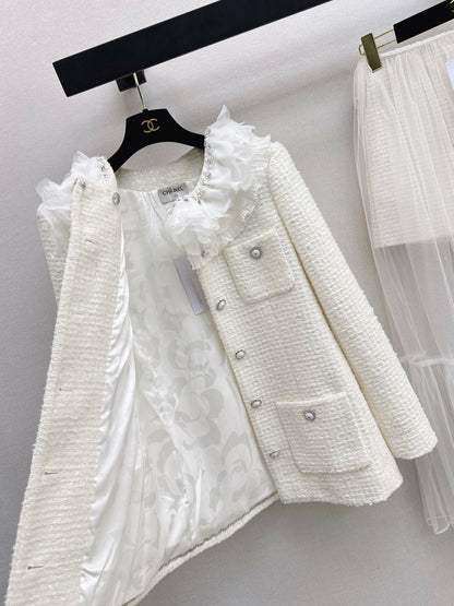 Chan NEW layered ruffle collar jacket