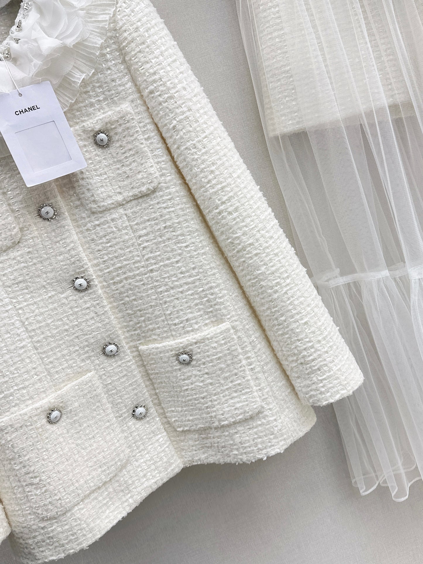 Chan NEW layered ruffle collar jacket