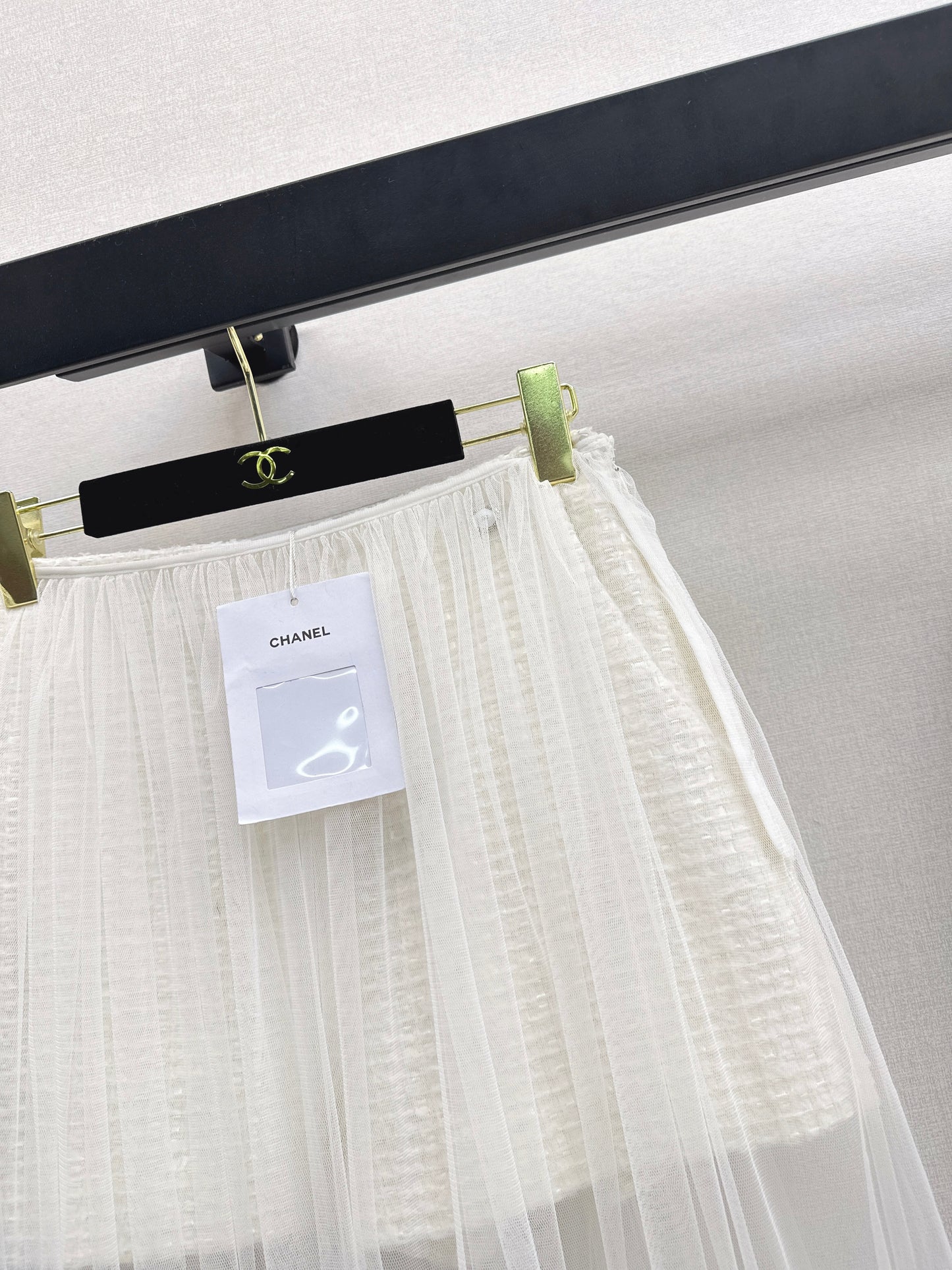 Chan NEW woven short+mesh skirts