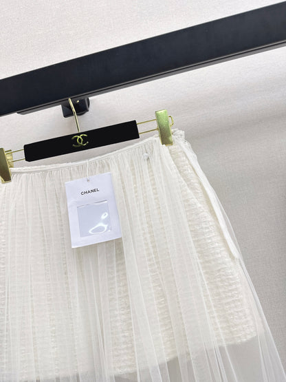 Chan NEW woven short+mesh skirts