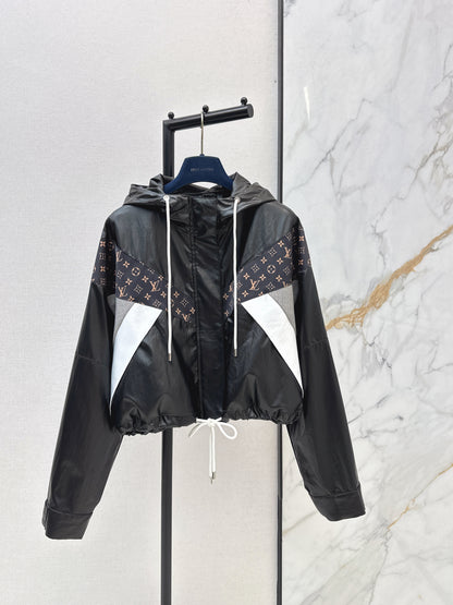 Louis NEW Hooded color-block zip-up jacket