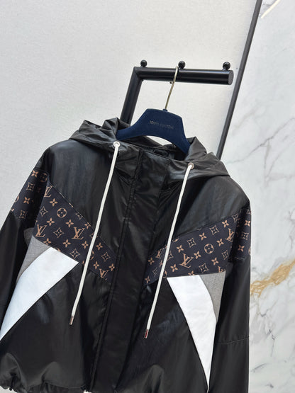 Louis NEW Hooded color-block zip-up jacket