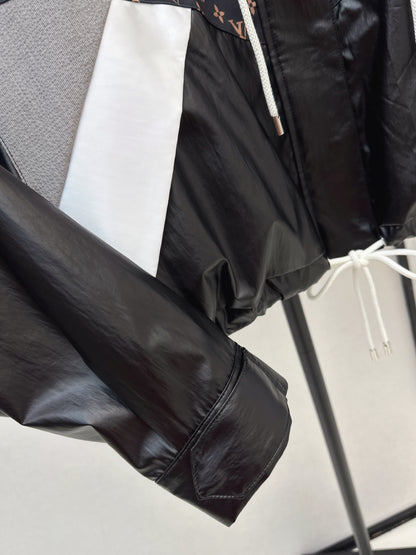 Louis NEW Hooded color-block zip-up jacket