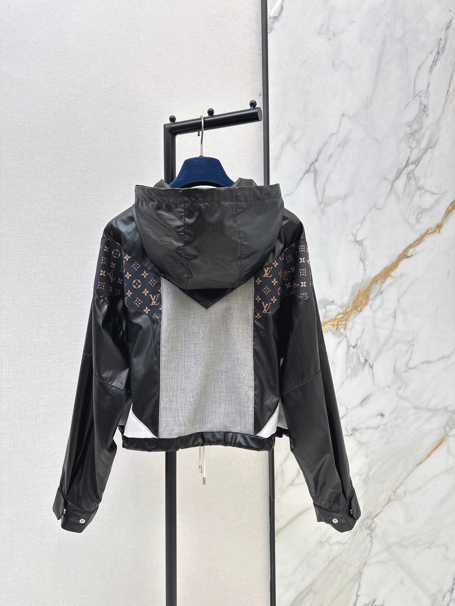 Louis NEW Hooded color-block zip-up jacket