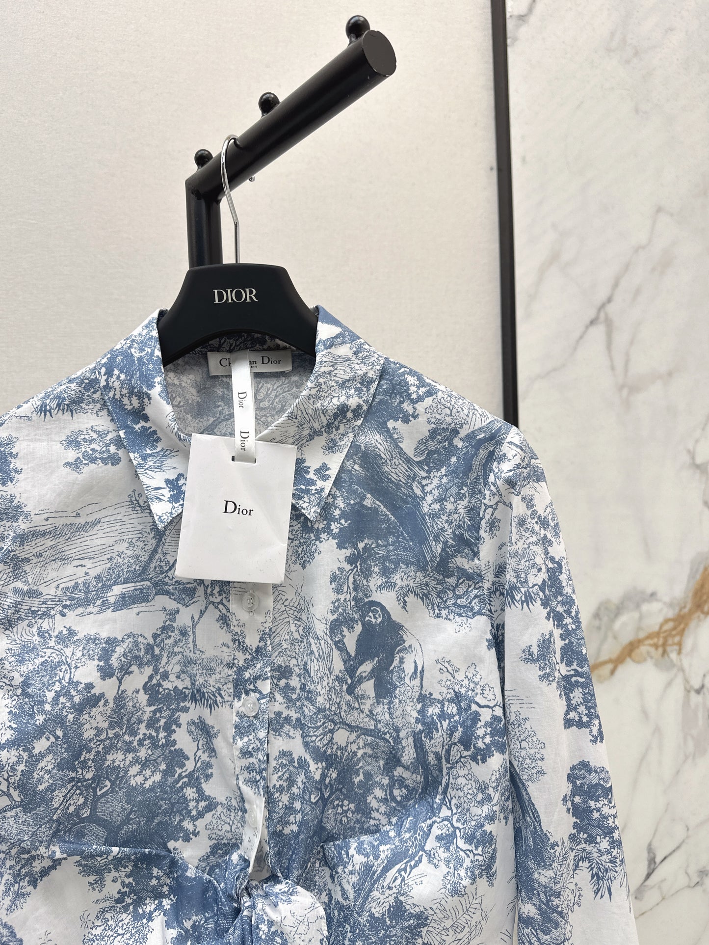 CD NEW cropped tie-front shirt