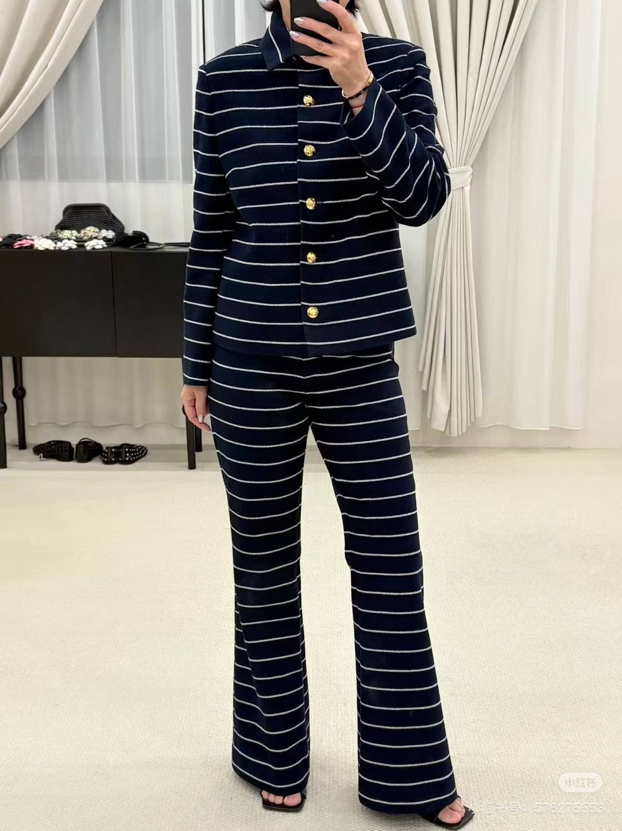 Chan NEW stripe flared pants