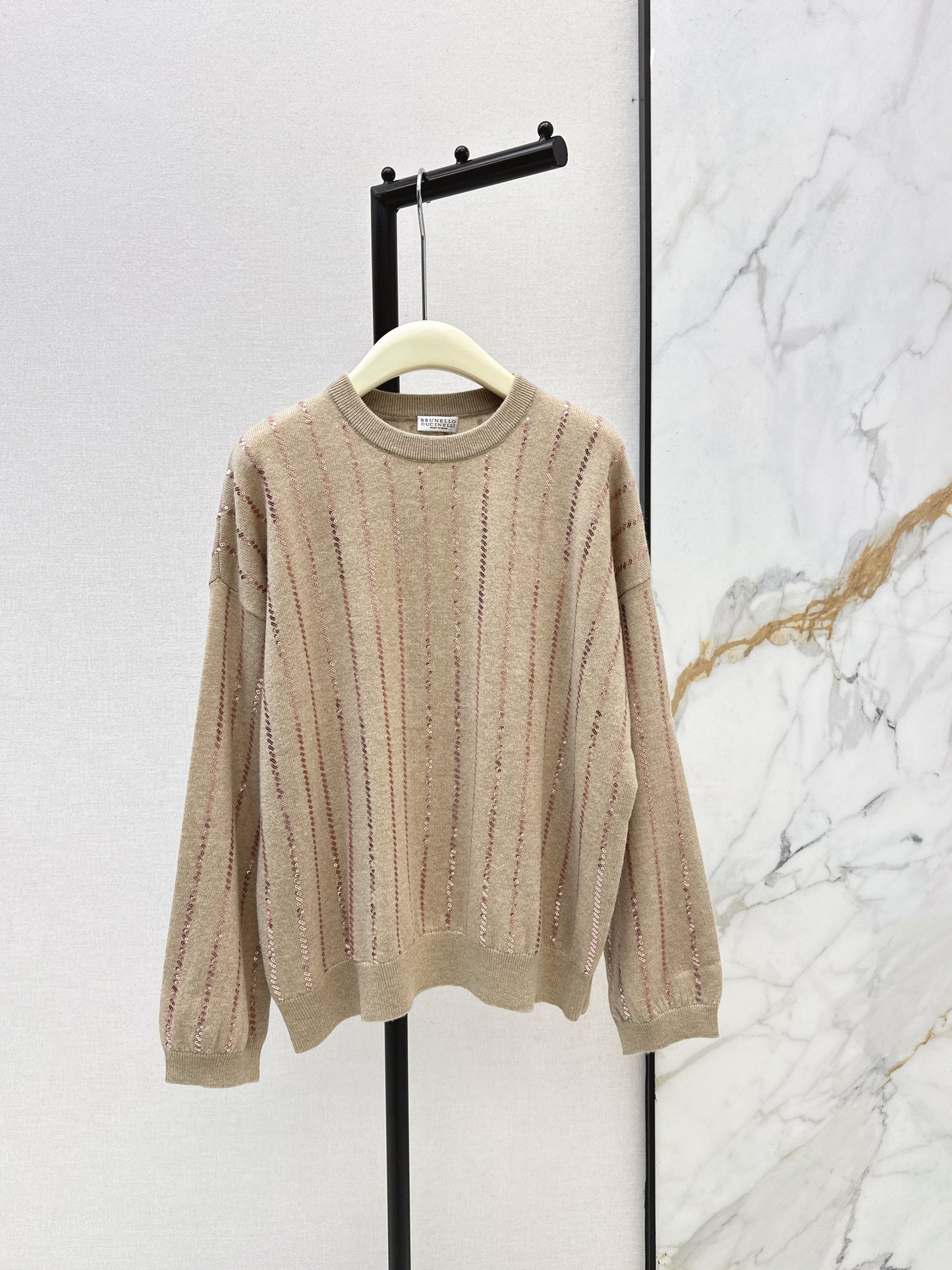 Brun NEW sequin embroidery sweater