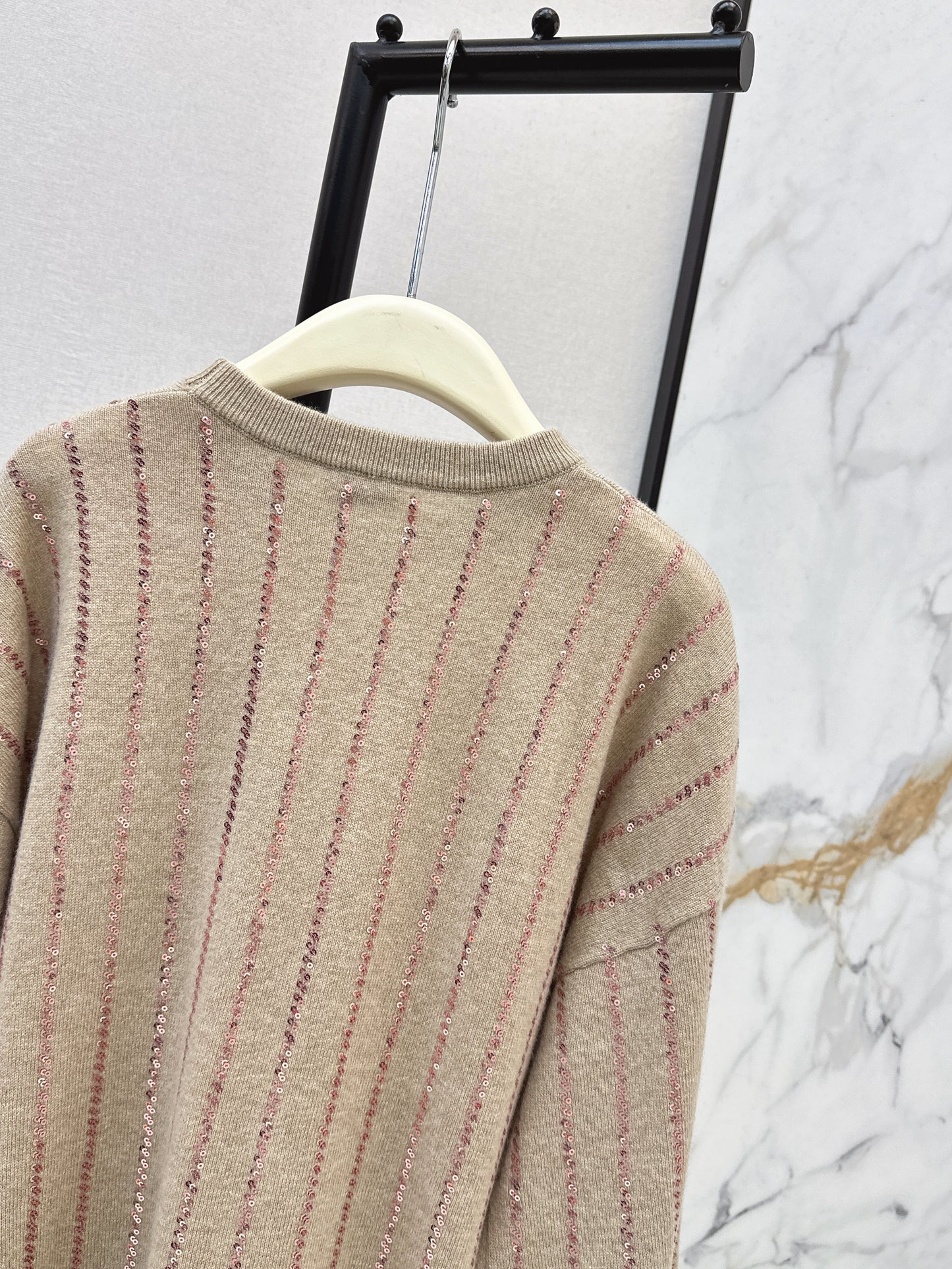 Brun NEW sequin embroidery sweater