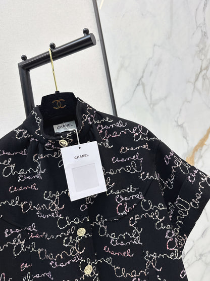 Chan NEW sequin embroidery vest jacket