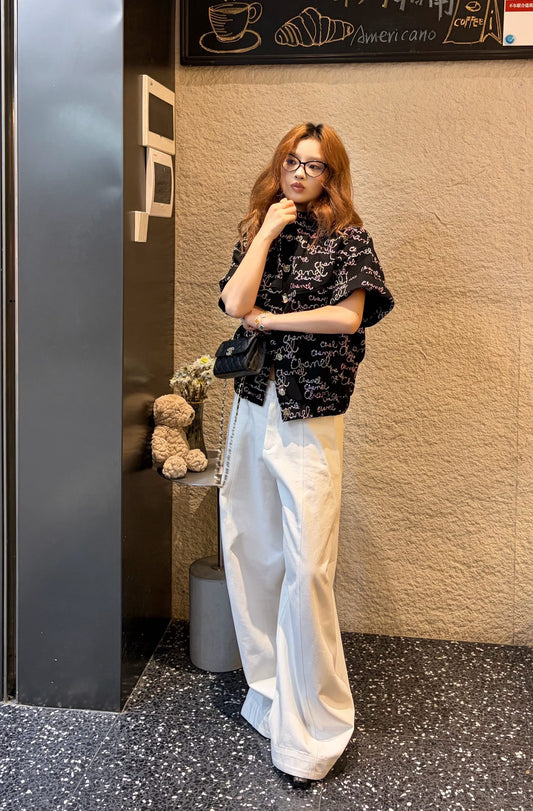 Chan NEW sequin embroidery vest jacket