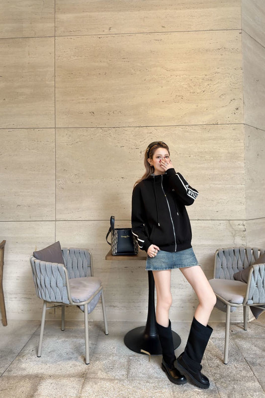 CD NEW Hooded drawstring jacket