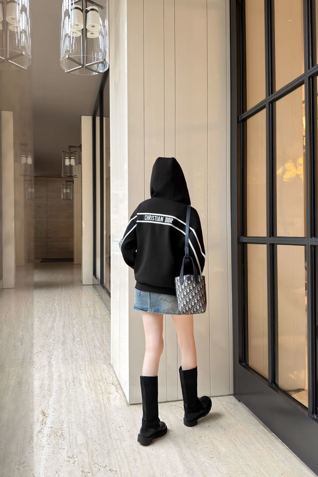 CD NEW Hooded drawstring jacket